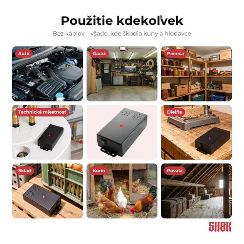 SHØK GO – Použitie SHØK GO kdekoľvek Použitie SHØK GO kdekoľvek – auto, garáž, pivnica, technická miestnosť, dielňa, sklad, kurín a povala